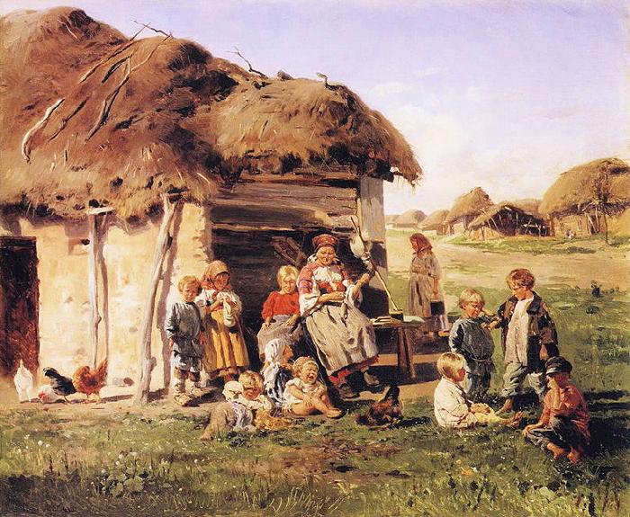Vladimir Makovsky Village Children